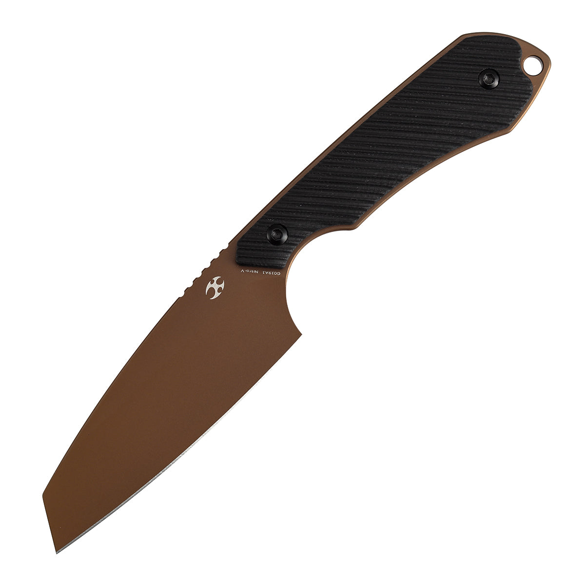 Kansept Valk G019A1 blade detail – rose gold Nitro V reverse tanto