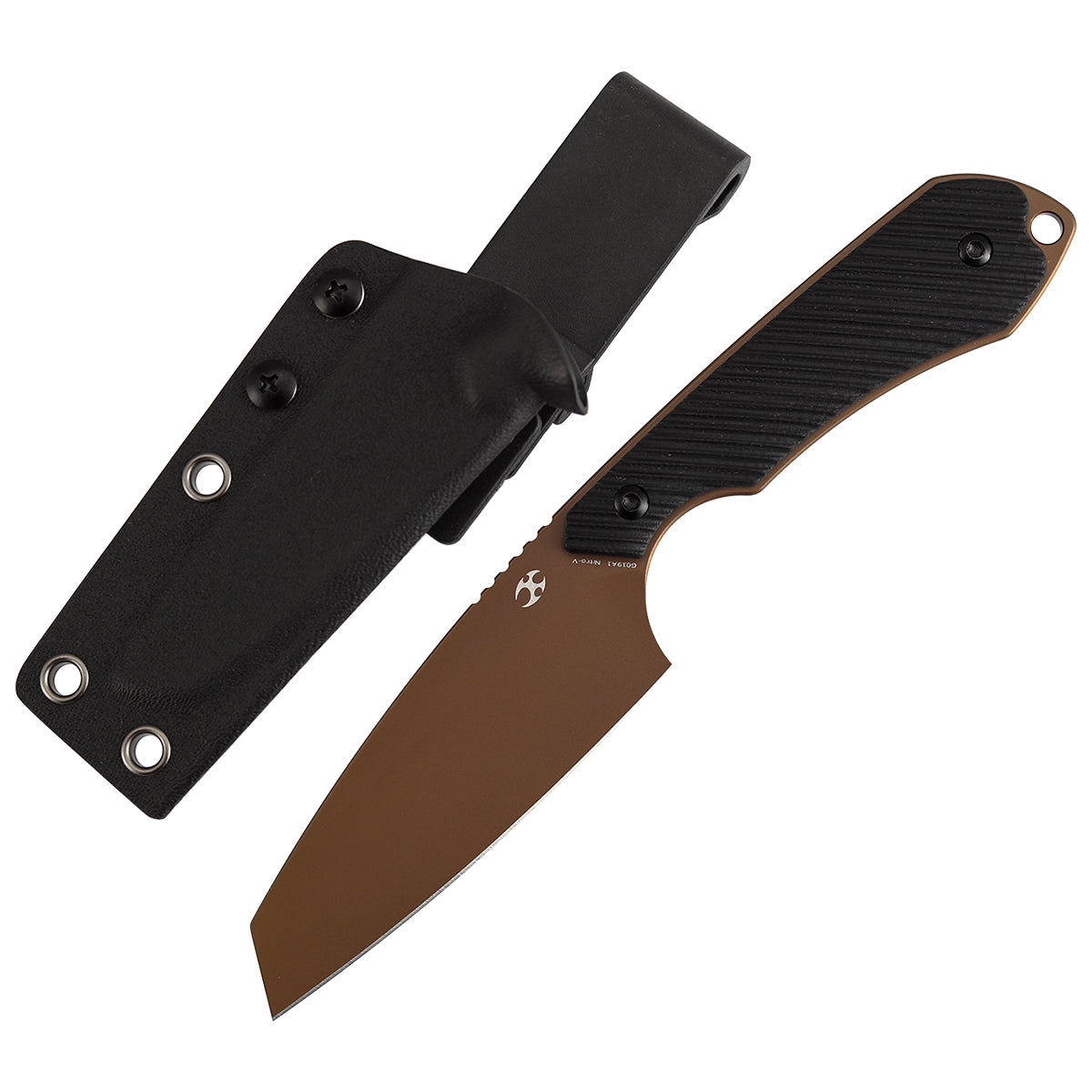 Kansept Valk G019A1 front view – 3" reverse tanto fixed blade knife