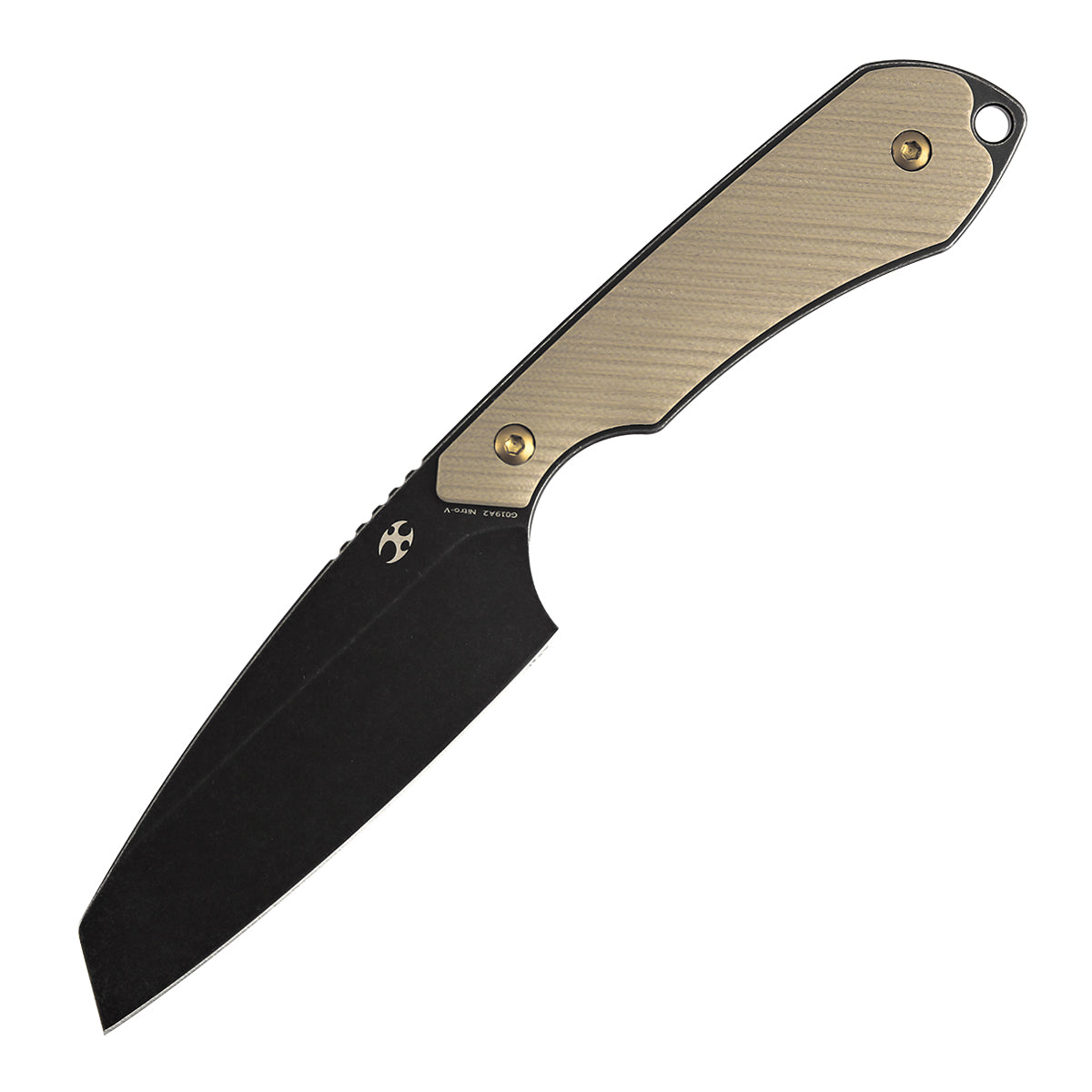 Kansept Valk G019A2 blade detail – blackwash Nitro V reverse tanto