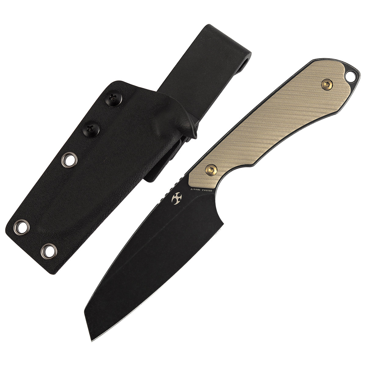 Kansept Valk G019A2 front view – 3" reverse tanto fixed blade knife