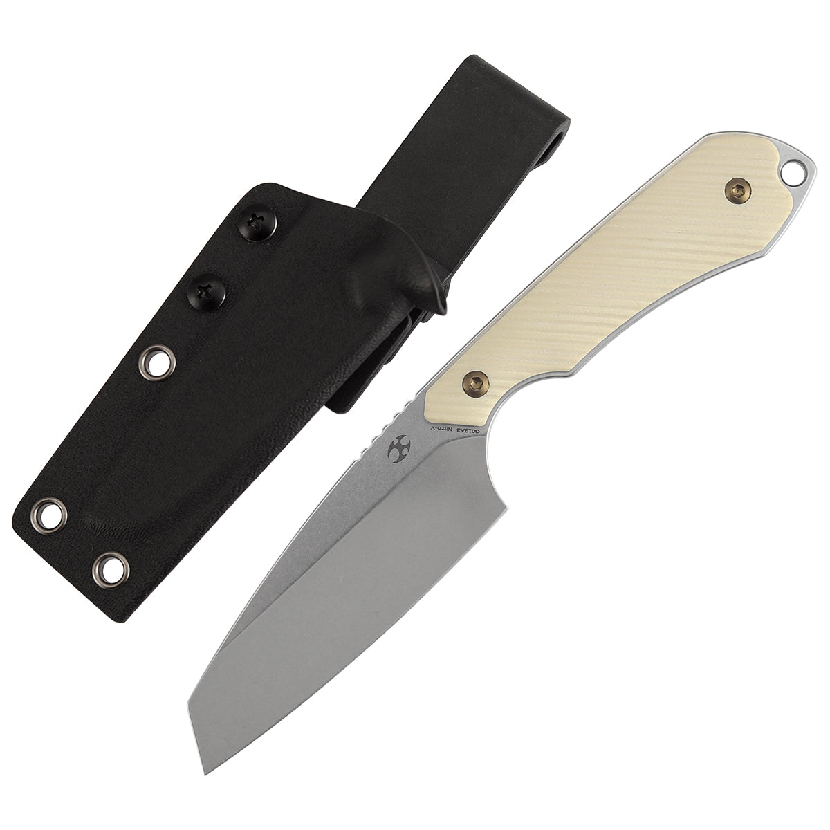 Kansept Valk G019A3 front view – 3" reverse tanto fixed blade knife
