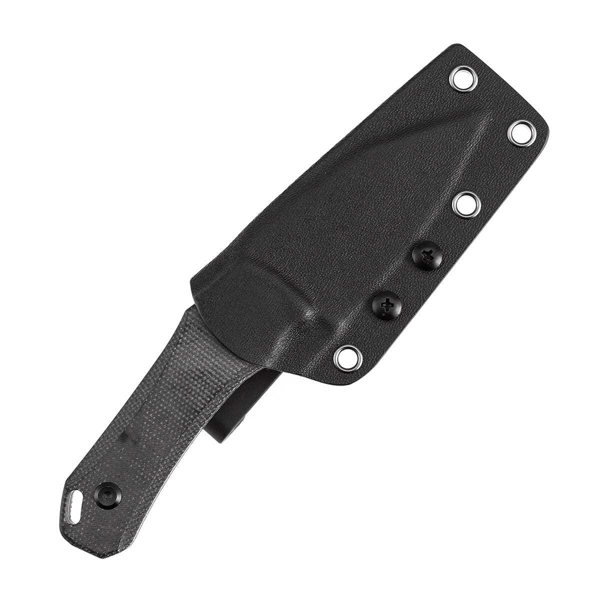 Tenable Loki G1058A4 blade detail – 2.99″ D2 wharncliffe flat grind, Blackwash finish
