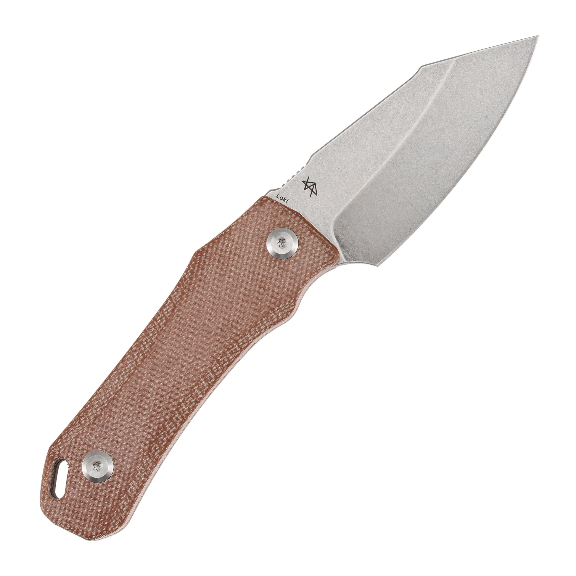 Tenable Loki G1058A5 Brown Micarta handle detail