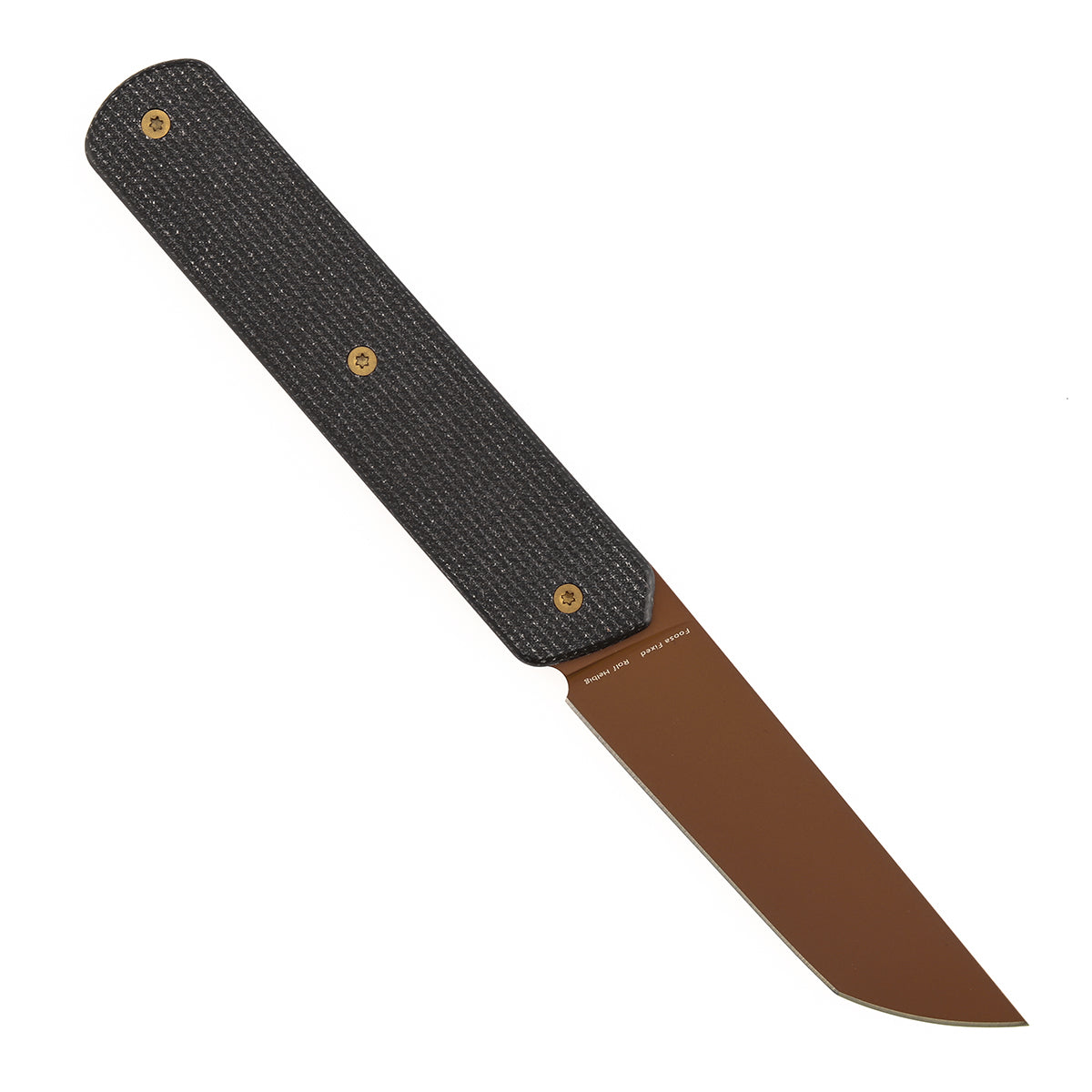 Tenable Foosa G2020A1 blade detail – rose gold D2 tanto