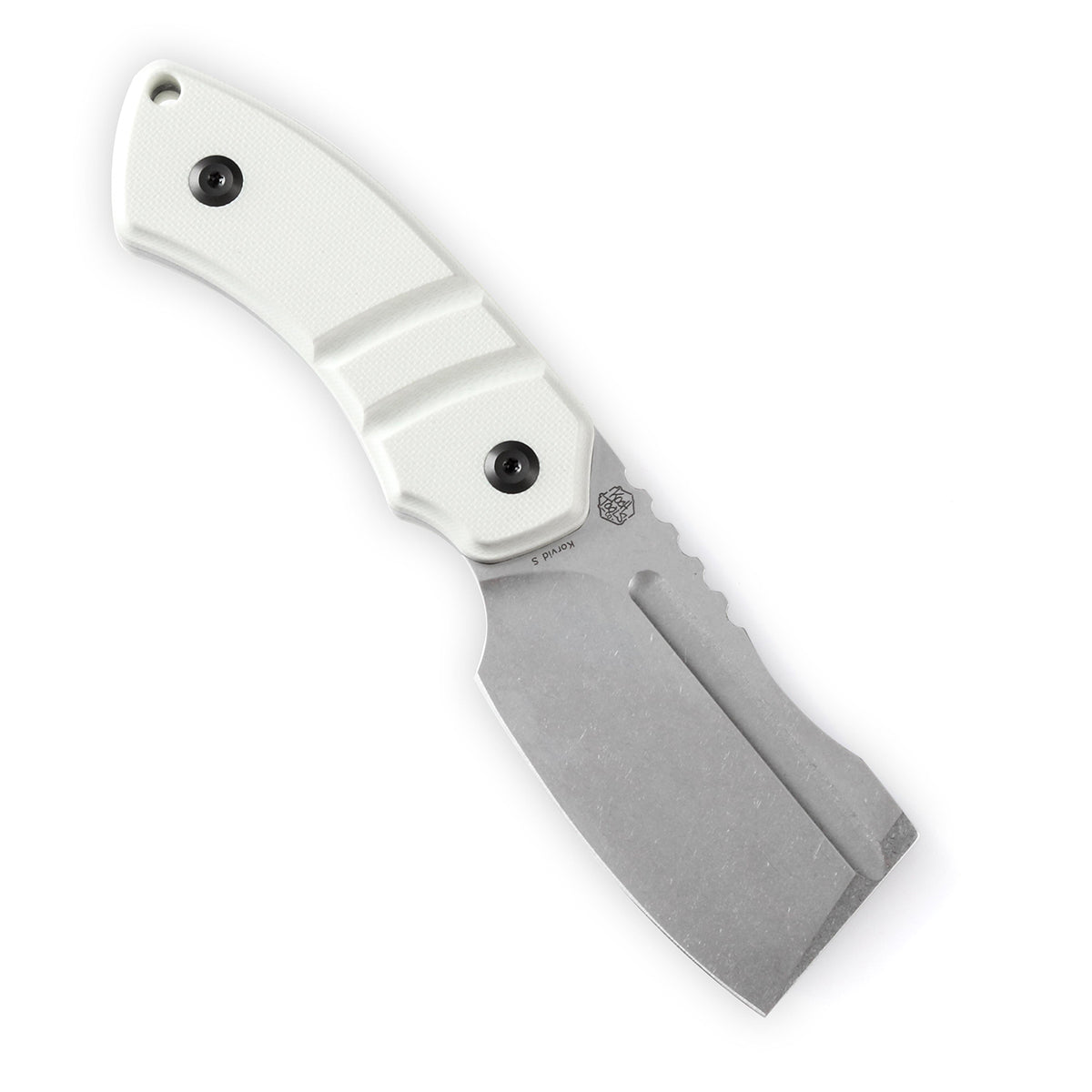 Kansept Korvid S G2030A2 blade detail - black stonewashed 14C28N cleaver