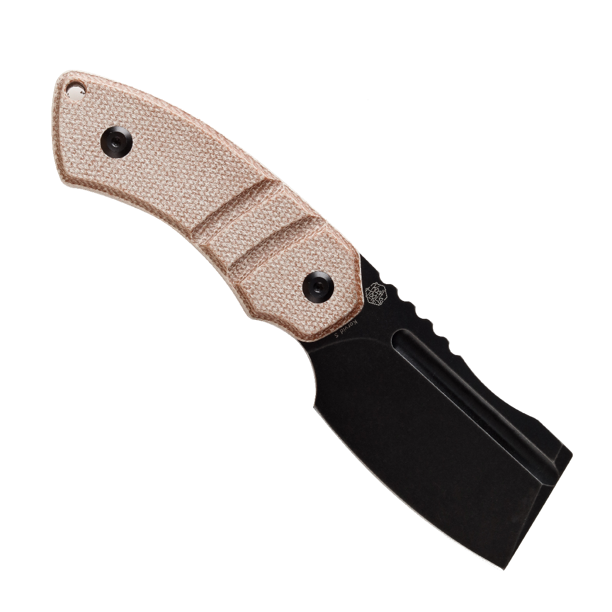 Kansept Korvid S G2030A4 blade detail - black stonewashed 14C28N cleaver