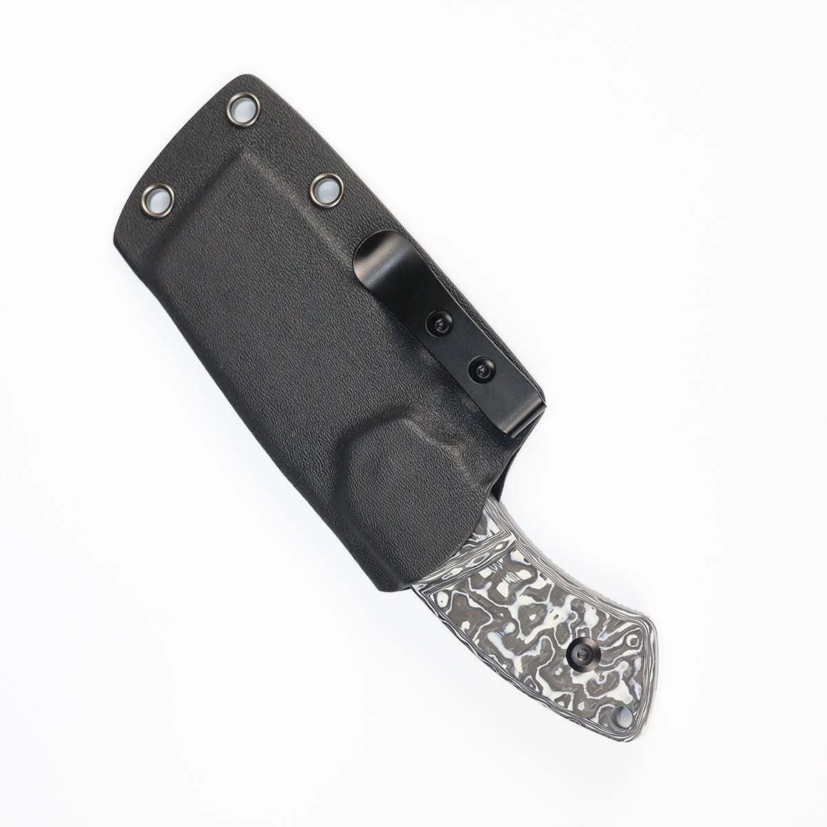 Kansept Korvid S G2030A5 black and white carbon fiber handle detail