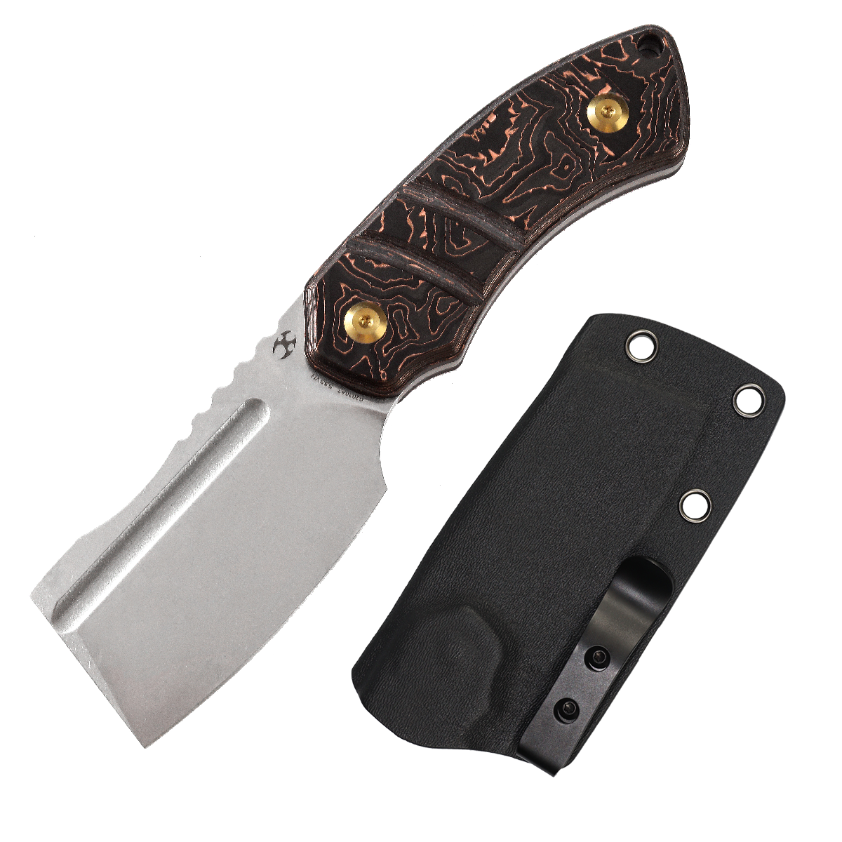 Kansept Korvid S G2030A7 front view - 2.9" cleaver fixed blade knife