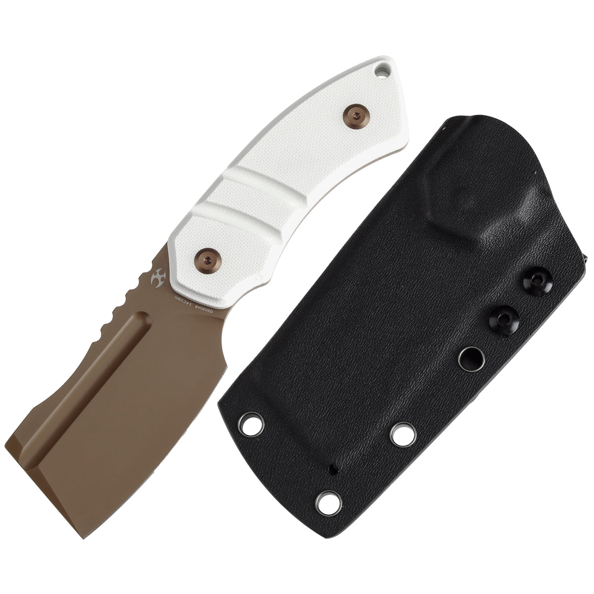 Kansept Korvid S G2030A8 front view - 2.9" cleaver fixed blade knife