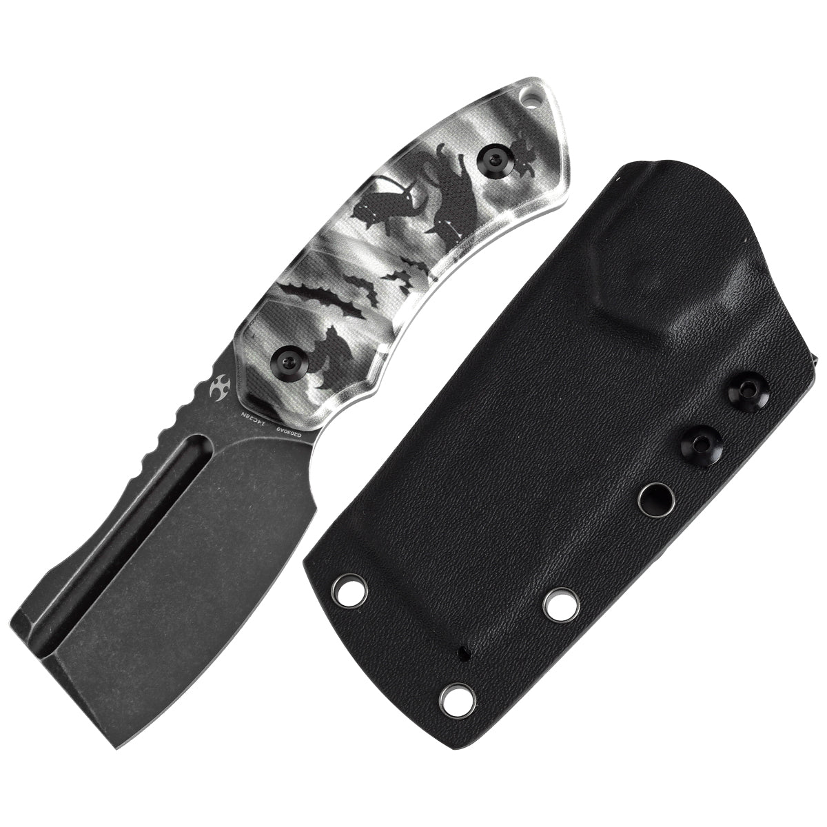 Kansept Korvid S G2030A9 front view - 2.9" cleaver fixed blade knife