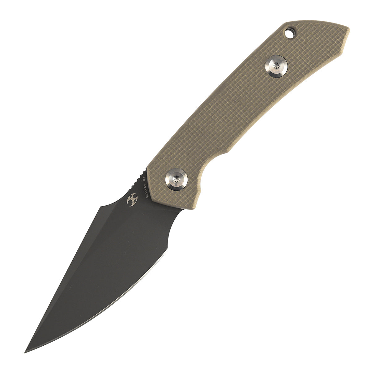 Kansept Fenrir G3034A4 blade detail – Gray TiCn coated D2 harpoon
