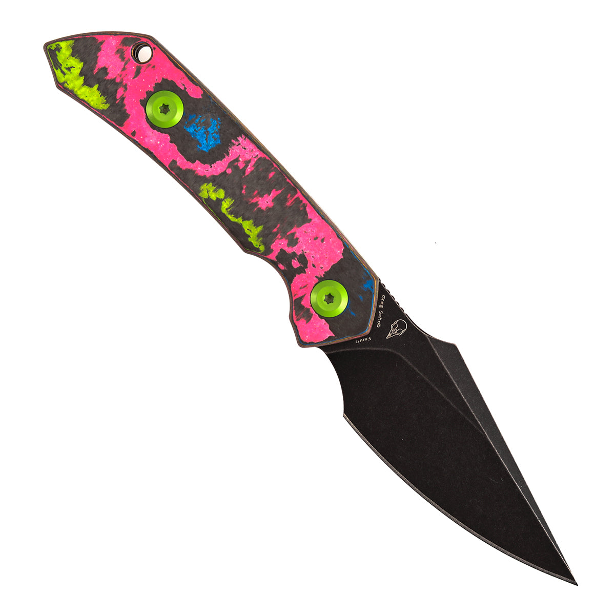 Kansept Fenrir G3034A6 80S camo carbon fiber handle scales detail