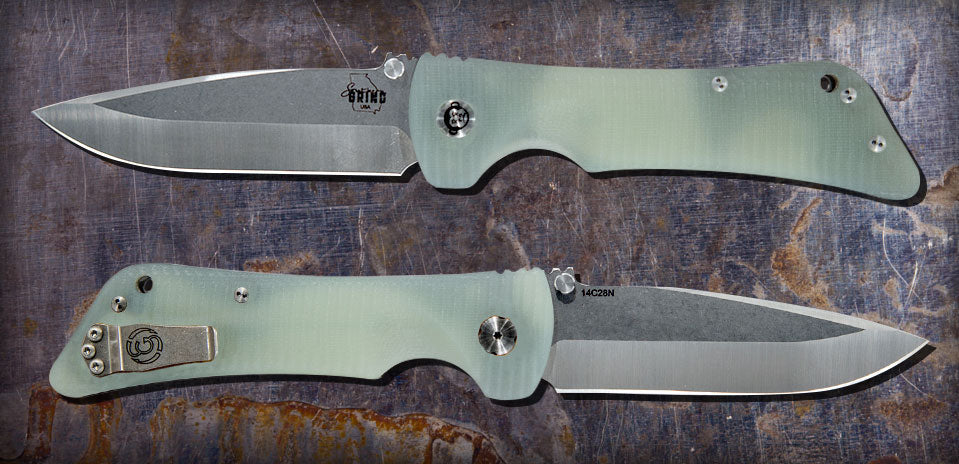 Southern Grind Bad Monkey Drop Point - Jade Ghost Handles