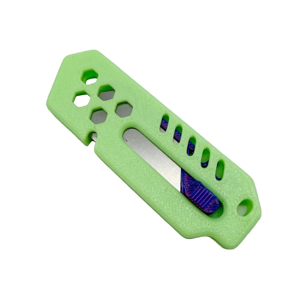 Going Gear Utility Knife – Glow-in-the-Dark Handle Purple Slider Replaceable Blade EDC Knife