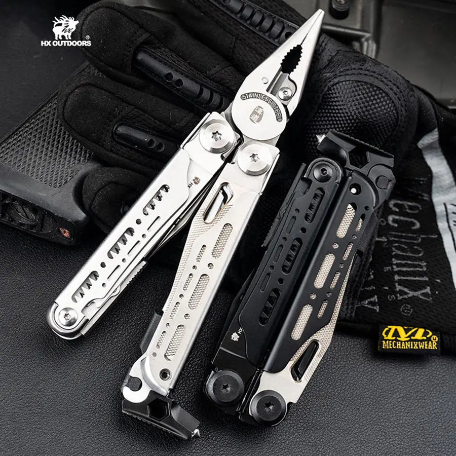 HX Outdoors IGNITE GQ-22A silver 420 stainless steel handle view