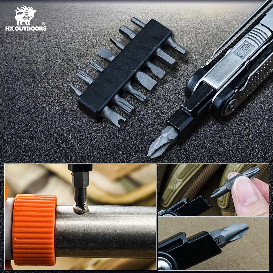 HX Outdoors Eaglite GQ-25 screwdriver bit set and bit driver detail