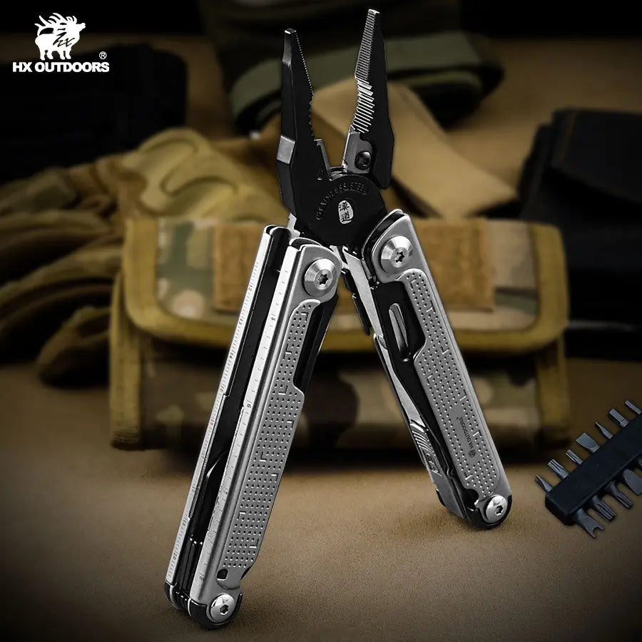 HX Outdoors Eaglite GQ-25 with 1680D nylon sheath and screwdriver bit kit