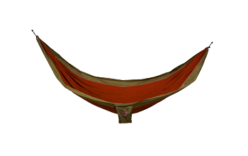 Grand Trunk Single Parachute Nylon Hammock-Crimson/Khaki