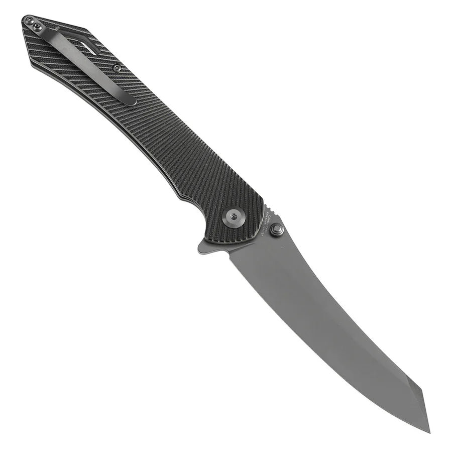 Tenable Colibri Tech T1060A2 – 4.34" Gray TiCN-Coated Nitro-V Blade, Black & Green G10 Handle