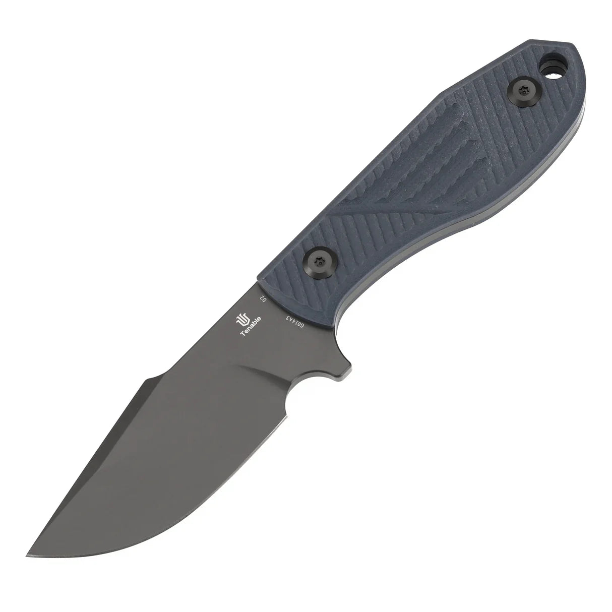 Tenable Tiny Dancer G014A3 – 3.17" Gray TiCn Coated D2 Drop Point Blade, Light Gray G10 Handle, Fixed Blade EDC Knife – Designed by JB Stout