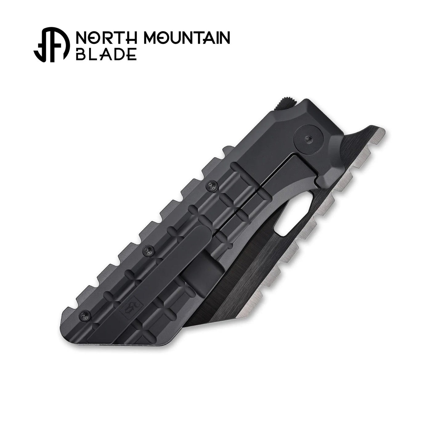 North Mountain Blade x Jason Grant The Gripper V2 3V DLC Blade Black Titanium Handles| 2537-TI-DLC