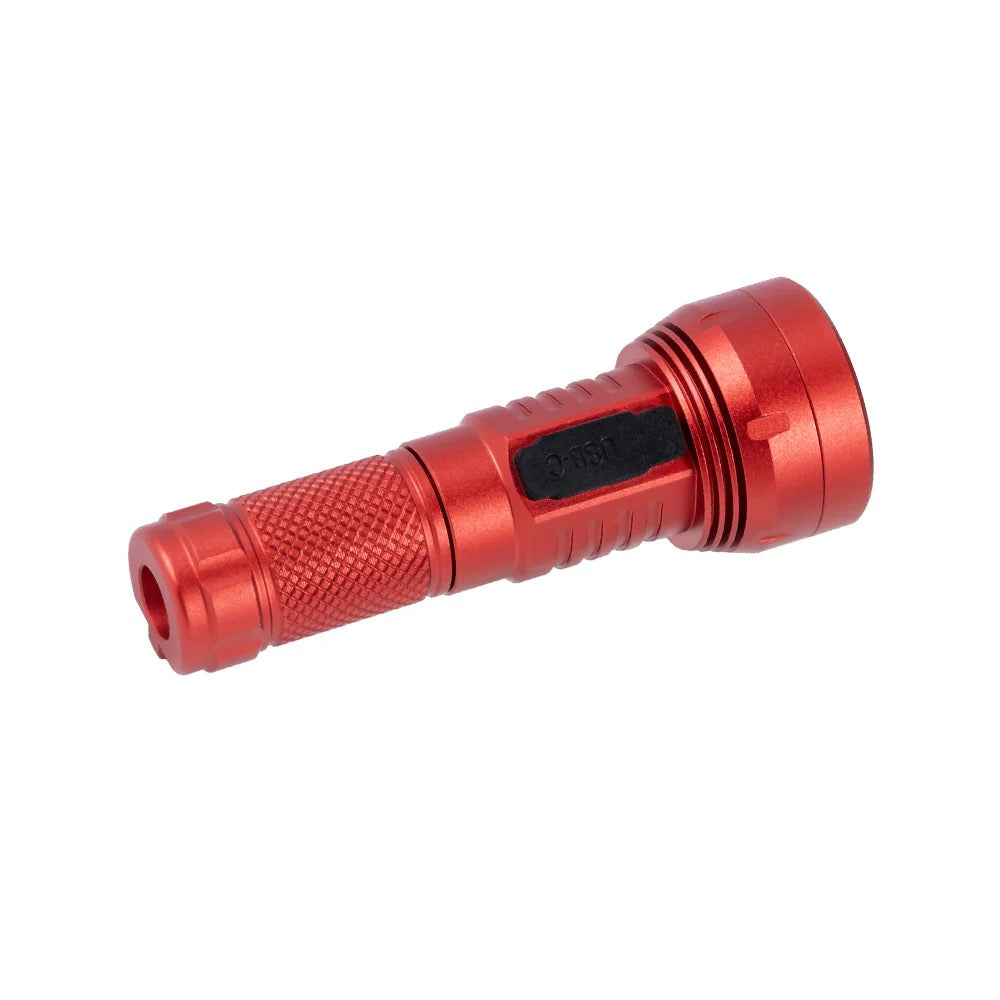 Lumintop GT Nano 3.0 Red USB-C rechargeable mini EDC flashlight side view