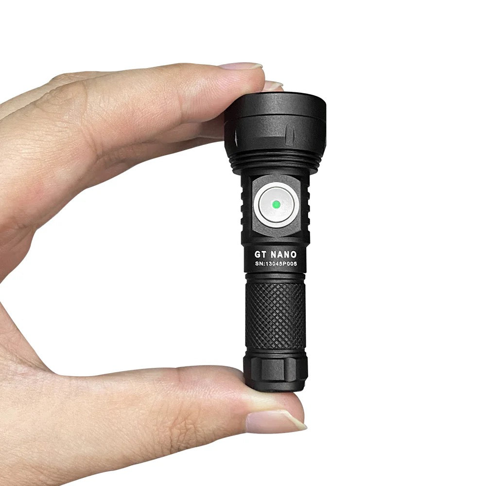 Lumintop GT Nano 3.0 USB-C rechargeable mini EDC flashlight side view