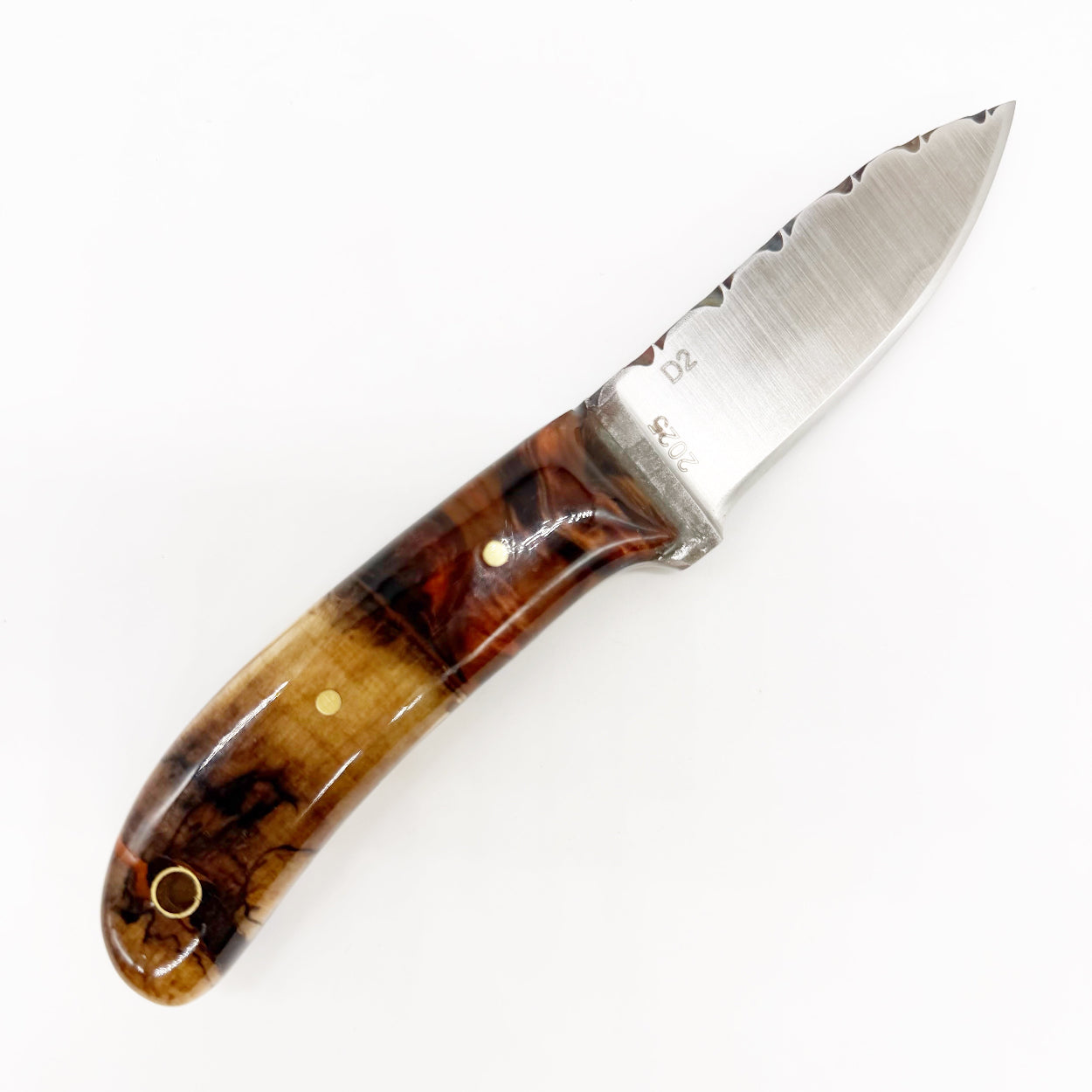 Henry Walker Knives Caper – CPM-D2 Maple Handle Handmade USA Fixed Blade Knife