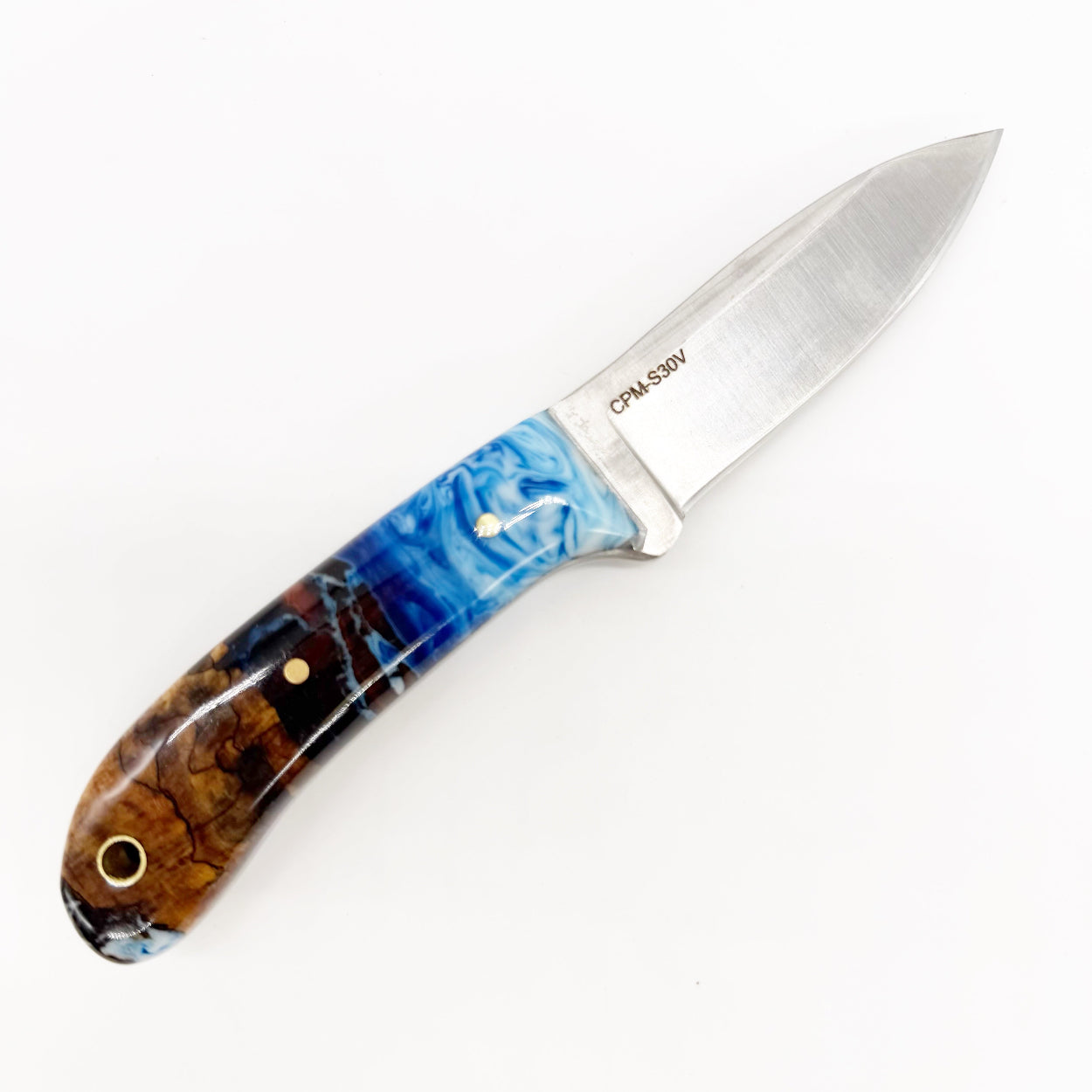 Henry Walker Knives Caper – S30V Steel Maple Handle Handmade USA Fixed Blade Knife