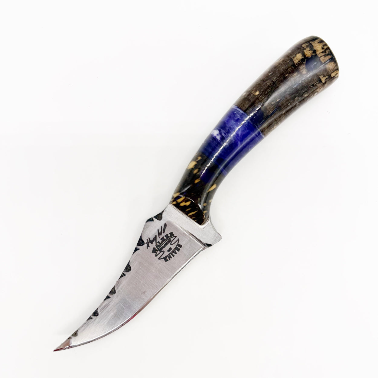 Henry Walker Knives OT – 52100 Steel Hackberry Handle Upswept Blade Handmade USA Fixed Blade Knife