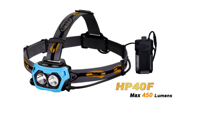 Fenix HP40F 2 x 18650 / 4 x CR123A CREE XP-E2 M3 / XP-G2 R5 450 Lumen LED Fishing Headlamp