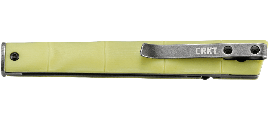 CRKT 7096YGK CEO Bamboo Handle Slim Folding Knife 3.11in 8Cr13MoV Steel Blade