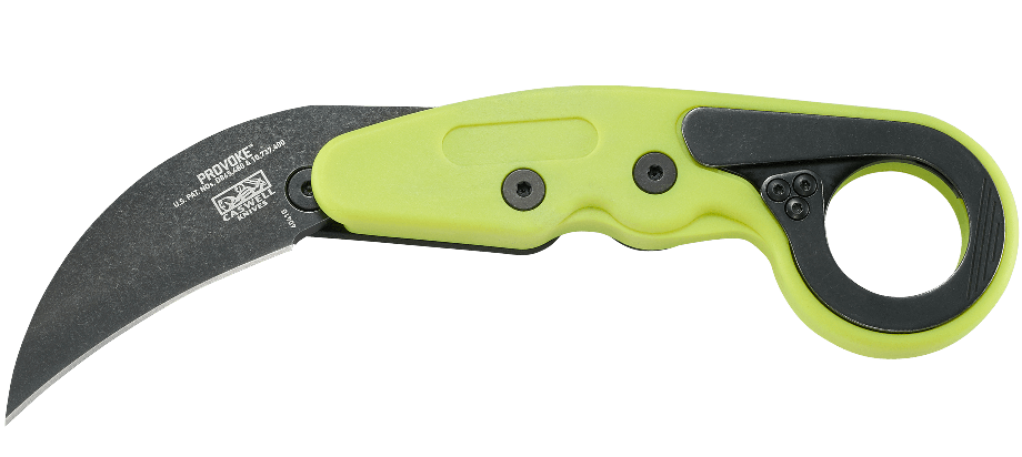CRKT Provoke Zap Morphing Karambit Folding Knife Green Grivory Handles 2.47in Steel Blade - 4041G