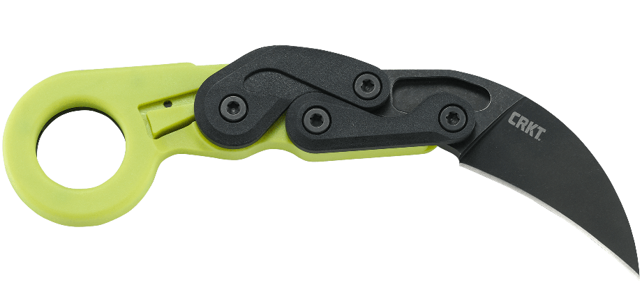 CRKT Provoke Zap Morphing Karambit Folding Knife Green Grivory Handles 2.47in Steel Blade - 4041G