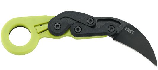 CRKT Provoke Zap Morphing Karambit Folding Knife Green Grivory Handles 2.47in Steel Blade - 4041G
