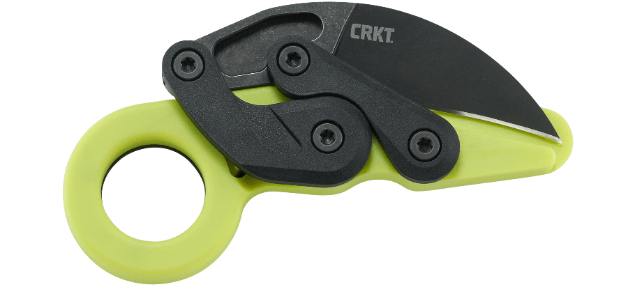 CRKT Provoke Zap Morphing Karambit Folding Knife Green Grivory Handles 2.47in Steel Blade - 4041G