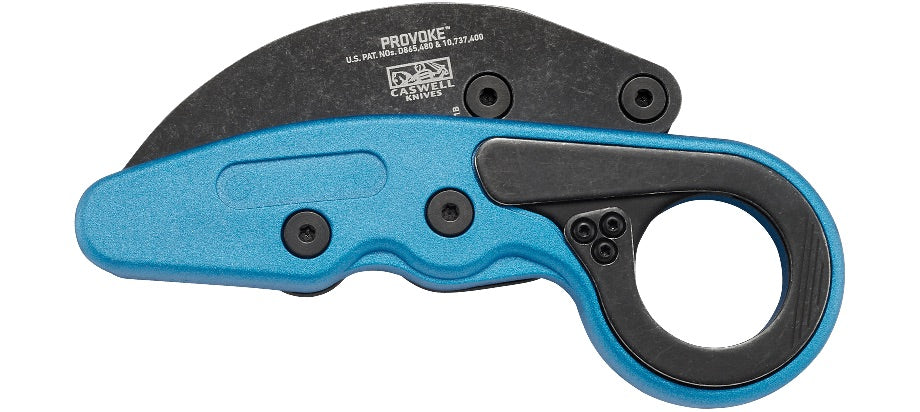 CRKT 4041B Provoke Blue Metallic Morphing Karambit Folding Knife Blue Handles 2.47in Steel Blade - 4041B