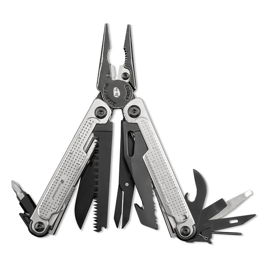 HX OUTDOORS HAWKX GQ-26 – 6.3" Multi-Tool with 7Cr17 Blade, Silver 3Cr13 Handle & 15 Functions