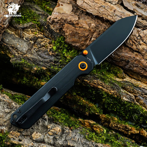 HX Outdoors HYLA ZD-120S-C 14C28N blade with black stonewash coating