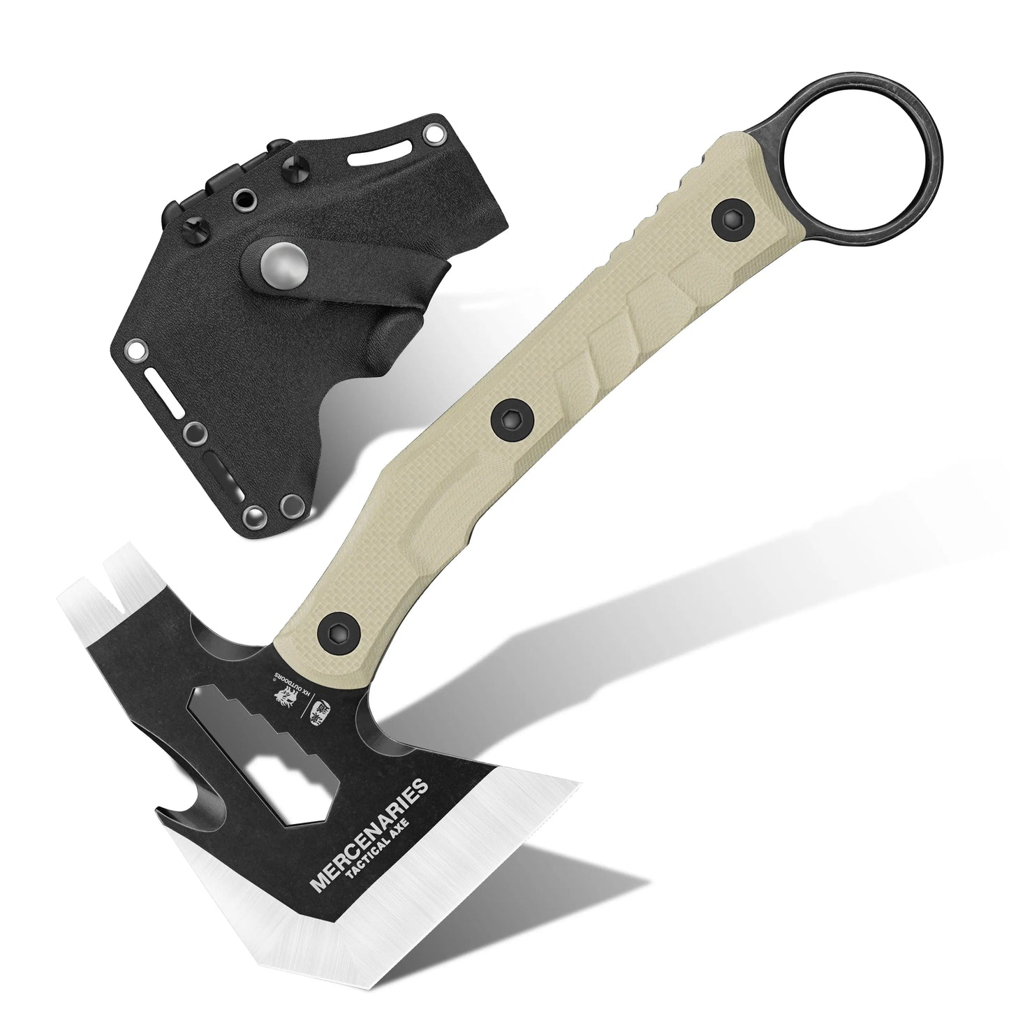 HX OUTDOORS MINI GUARDIANS FT-06 â€“ 9.45" 420 Hatchet with TAN G10 Handle