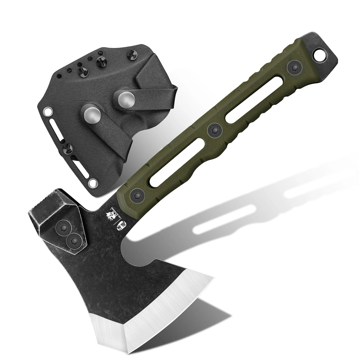 HX OUTDOORS MINI IRONSIDE FT-15mini â€“ 10.24" 420 Hatchet with Green G10 Handle