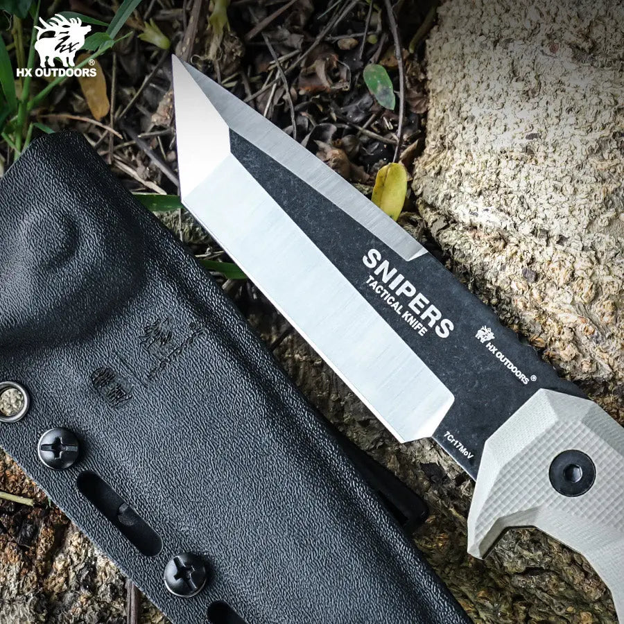 HX Outdoors SNIPERS D-183 official product photo – with Kydex sheath