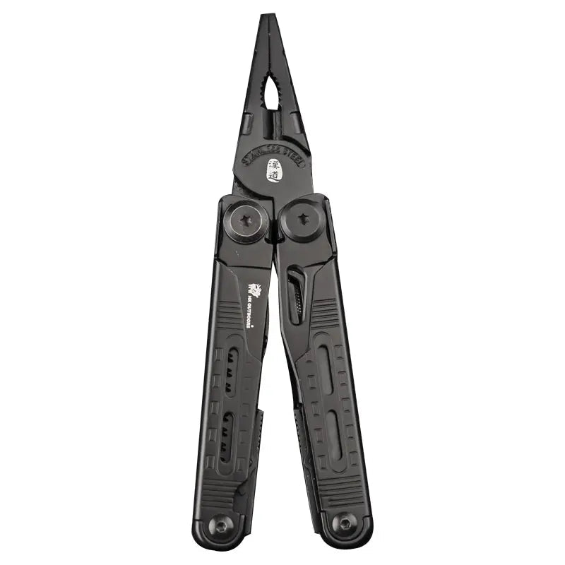 HX OUTDOORS TASKMASTER GQ-20B – 6.3" Multi-Tool with 7Cr17 Blade, Black 420 Handle & 12 Functions