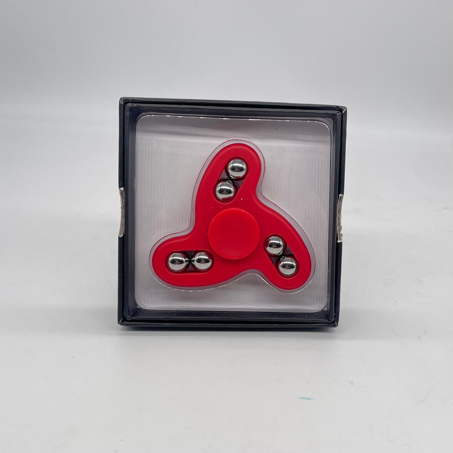 DNA Spin Plastic Fidget Wavy Tri-Spinner-Red