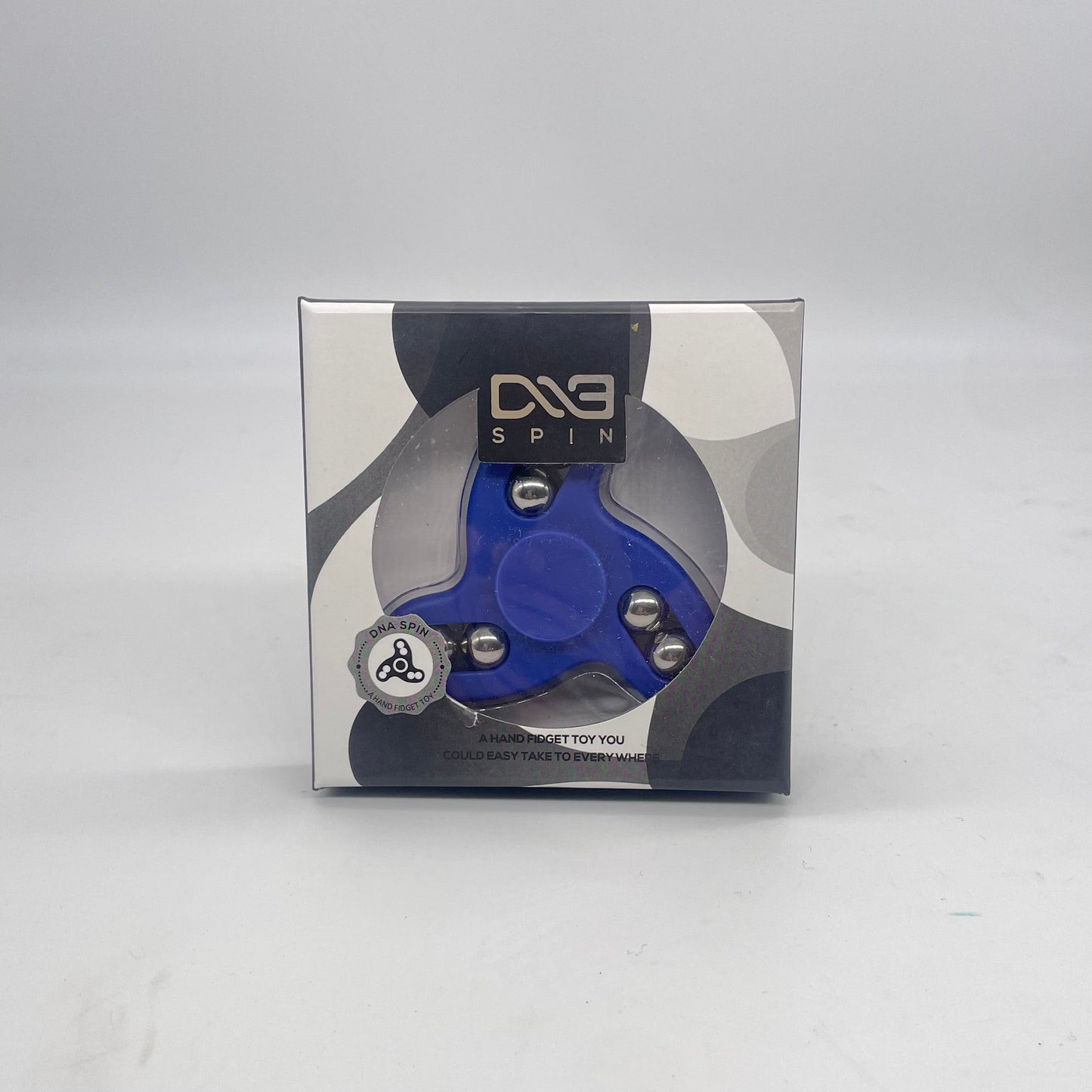 DNA Spin Plastic Fidget Wavy Tri-Spinner-Blue