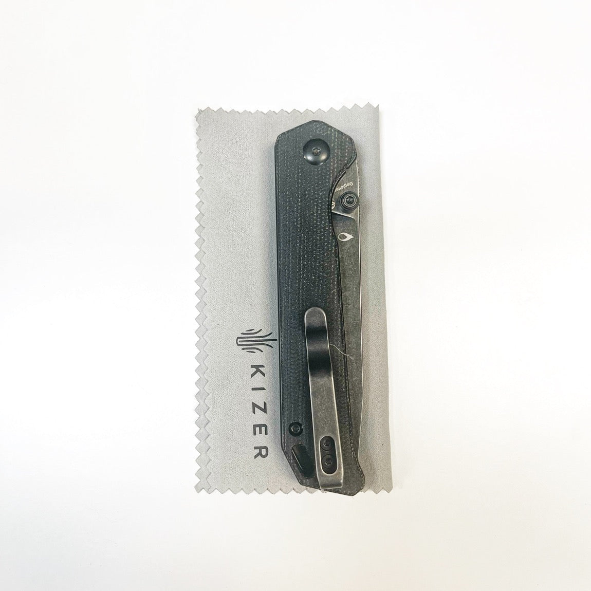Kizer and Going Gear Begleiter 2 Dark Wash. 154cm Steel w/ course dark Micarta handles and a deep carry pocket clip. Going Gear EDC Club Knife of The Month