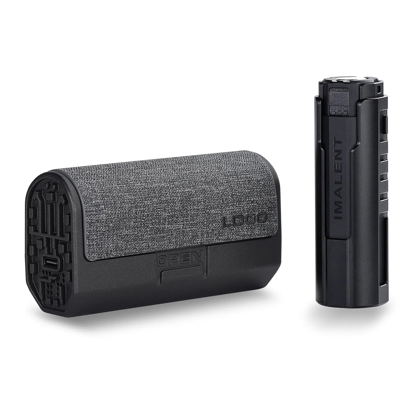 Imalent LD35 Black 1200 Lumen Rechargeable LED Flashlight with Wireless Charging Box
