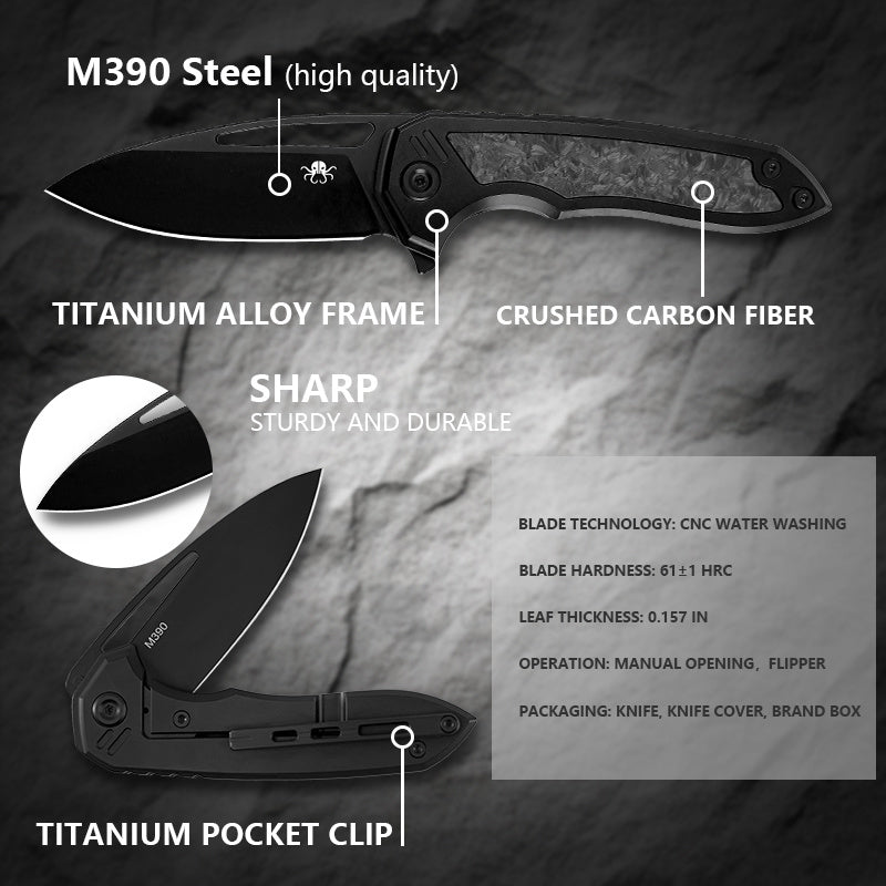 Klaken B08 Ragna J236 titanium alloy frame and crushed carbon fiber construction detail