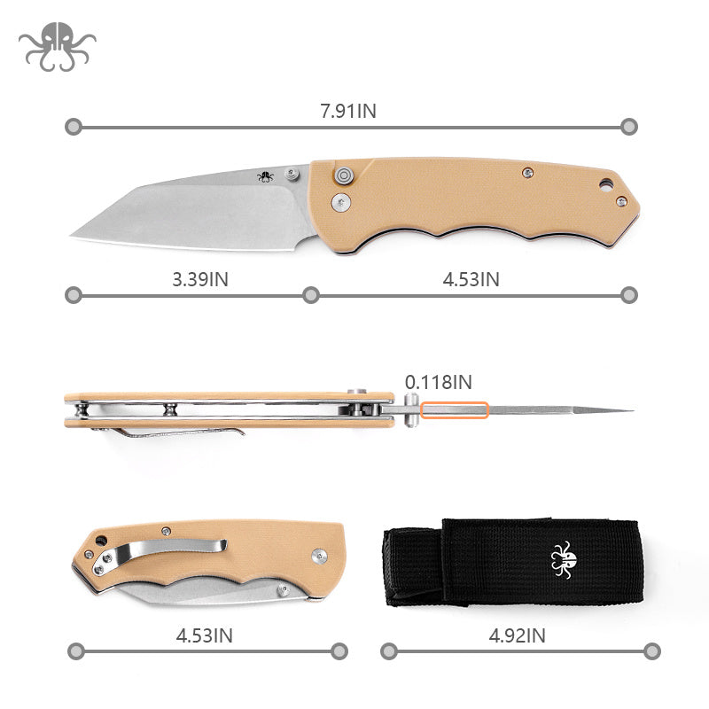 Klaken J314 Frontline J314-KhakiG10 khaki G10 handle scales