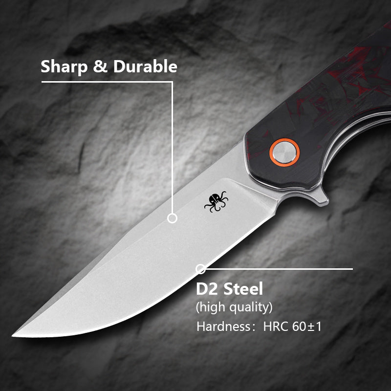 Klaken J354 Warpath J354-BlackRedShreddedCarbon closed view